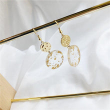 Load image into Gallery viewer, 1Pairs Drop Earrings Transparent Golden Foil Acrylic Luxury Ear - Sophornlilly