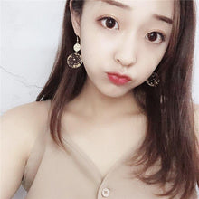 Load image into Gallery viewer, 1Pairs Drop Earrings Transparent Golden Foil Acrylic Luxury Ear - Sophornlilly