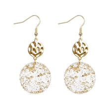 Load image into Gallery viewer, 1Pairs Drop Earrings Transparent Golden Foil Acrylic Luxury Ear - Sophornlilly