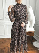 Load image into Gallery viewer, autumn winter floral long dress women party