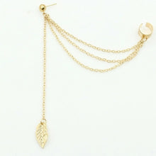 Load image into Gallery viewer, 1piece Punk Style Woman Young Gift Leaf Chain Tassel Earrings Earrings