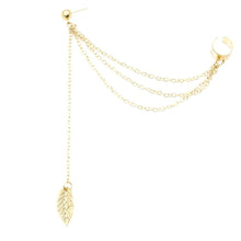 Load image into Gallery viewer, 1piece Punk Style Woman Young Gift Leaf Chain Tassel Earrings Earrings