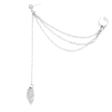 Load image into Gallery viewer, 1piece Punk Style Woman Young Gift Leaf Chain Tassel Earrings Earrings