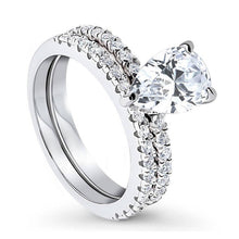 Load image into Gallery viewer, 2 In 1 Fashion Women Artificial Gemston Ring Set Wedding Engagement