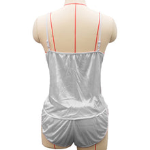 Load image into Gallery viewer, 2 PCS Womens Sleepwear Satin Pajama Cami Set Silk Solid Nightwear