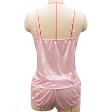 Load image into Gallery viewer, 2 PCS Womens Sleepwear Satin Pajama Cami Set Silk Solid Nightwear