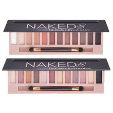 Load image into Gallery viewer, 2 Pack 12 Colors Makeup Naked Eyeshadow Palette Natural Nude Matte