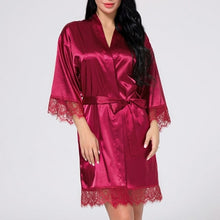 Load image into Gallery viewer, 2 Pieces Set Women White Lace Elegant Nightgowns Nightdress Sleepwear