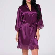 Load image into Gallery viewer, 2 Pieces Set Women White Lace Elegant Nightgowns Nightdress Sleepwear