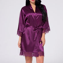 Load image into Gallery viewer, 2 Pieces Set Women White Lace Elegant Nightgowns Nightdress Sleepwear