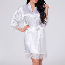 Load image into Gallery viewer, 2 Pieces Set Women White Lace Elegant Nightgowns Nightdress Sleepwear