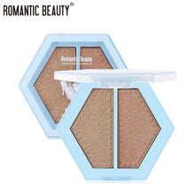 Load image into Gallery viewer, 2 color highlighter face bronzer palette makeup glowing face contour - Sophornlilly