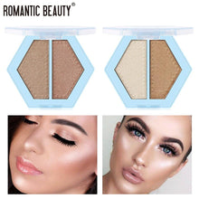 Load image into Gallery viewer, 2 color highlighter face bronzer palette makeup glowing face contour - Sophornlilly