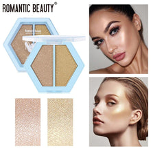 Load image into Gallery viewer, 2 color highlighter face bronzer palette makeup glowing face contour - Sophornlilly