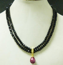 Load image into Gallery viewer, 2 row crystal necklace +pendant. Ms. various occasions to wear - Sophornlilly