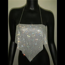 Load image into Gallery viewer, New Summer Sexy Crop Top Women Sequined Crystal Diamonds Boob