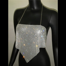 Load image into Gallery viewer, New Summer Sexy Crop Top Women Sequined Crystal Diamonds Boob