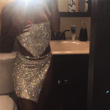 Load image into Gallery viewer, New Summer Sexy Crop Top Women Sequined Crystal Diamonds Boob