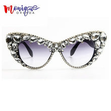 Load image into Gallery viewer, Oversize Cat Eye Sunglasses Luxury Crystal