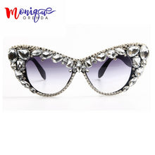 Load image into Gallery viewer, Oversize Cat Eye Sunglasses Luxury Crystal