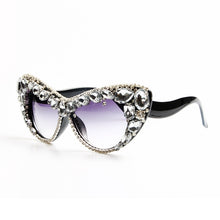 Load image into Gallery viewer, Oversize Cat Eye Sunglasses Luxury Crystal