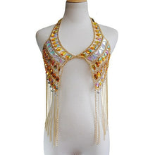 Load image into Gallery viewer, Handmade Crystal Sequin Tank Top Sexy Backless Summer Beach Women