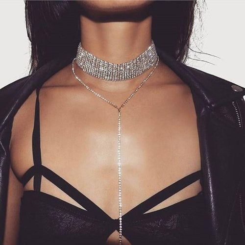 NEW  Selling Rhinestone Choker Crystal Gem Luxury Chokers Collar