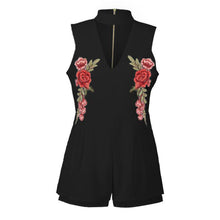 Load image into Gallery viewer, Rose Floral Embroidery Jumpsuit