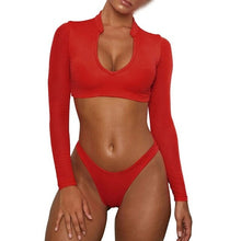 Load image into Gallery viewer, Summer Sexy Letter Solid Patchwork Underwear Women Set Women