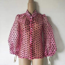 Load image into Gallery viewer, Chiffon Blouse Sexy Transparent