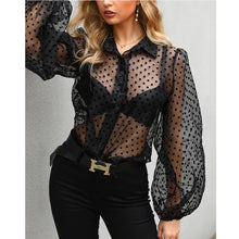 Load image into Gallery viewer, Chiffon Blouse Sexy Transparent