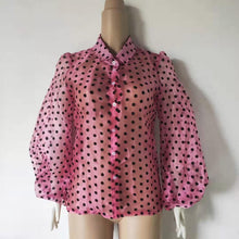 Load image into Gallery viewer, Chiffon Blouse Sexy Transparent