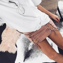 Load image into Gallery viewer, fashion trend hot models women models Faux Leather Women Bandage