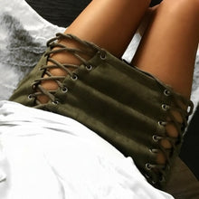 Load image into Gallery viewer, fashion trend hot models women models Faux Leather Women Bandage