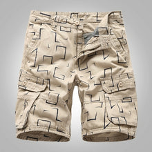 Load image into Gallery viewer, Brand Cargo Shorts Men Geometric Print Casual Cotton Tactical