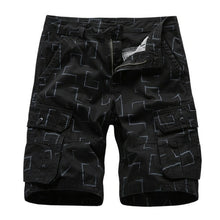 Load image into Gallery viewer, Brand Cargo Shorts Men Geometric Print Casual Cotton Tactical