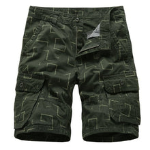 Load image into Gallery viewer, Brand Cargo Shorts Men Geometric Print Casual Cotton Tactical