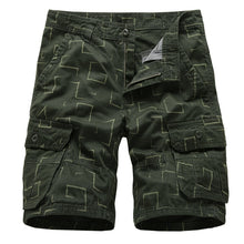 Load image into Gallery viewer, Brand Cargo Shorts Men Geometric Print Casual Cotton Tactical