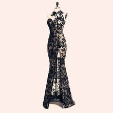 Load image into Gallery viewer, Elegant Beading Split Evening Dresses Rami Salamoun Appliqued
