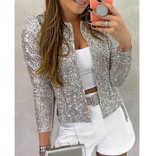 Load image into Gallery viewer, Fashion Sequin Jackets Women Glitter Long Sleeve