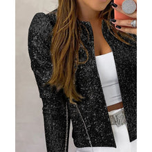 Load image into Gallery viewer, Fashion Sequin Jackets Women Glitter Long Sleeve