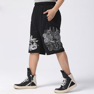 Fashion Summer Hip Hop Plus Size Loose Drawstring Male Streetwear