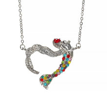 Load image into Gallery viewer, Diamond Necklace Pendant Girl Love Heart