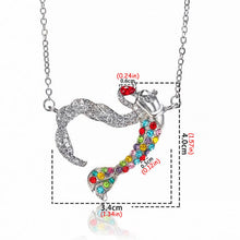 Load image into Gallery viewer, Diamond Necklace Pendant Girl Love Heart