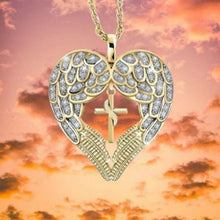 Load image into Gallery viewer, Ladies Diamond Necklace Pendant Love Angel Wing