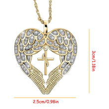 Load image into Gallery viewer, Ladies Diamond Necklace Pendant Love Angel Wing