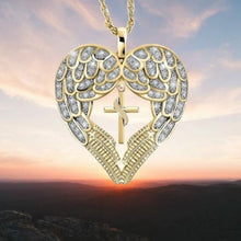 Load image into Gallery viewer, Ladies Diamond Necklace Pendant Love Angel Wing