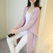 Load image into Gallery viewer, Long Cardigan Sweater Autumn Winter Bat Sleeve Knitted