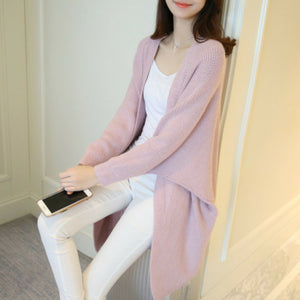 Long Cardigan Sweater Autumn Winter Bat Sleeve Knitted