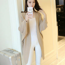 Load image into Gallery viewer, Long Cardigan Sweater Autumn Winter Bat Sleeve Knitted